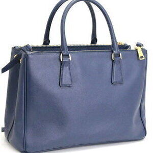 Prada Leather Bag Blue Saffiano Galleria